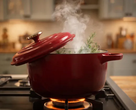 Enameled cast iron Dutch oven